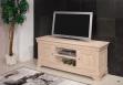 Meuble TV 16/9eme Julien ralis en Chne Massif de style Louis Philippe Finition Chne Bross Blanchi