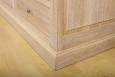 Bibliothque 2 corps Pierre, ralise en Chne Massif de style Louis Philippe LONGUEUR 240 cm Finition chne bross blanchi