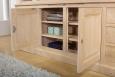 Bibliothque 2 corps Pierre, ralise en Chne Massif de style Louis Philippe LONGUEUR 240 cm Finition chne bross blanchi