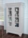 Bibliothque 2 portes Louis ralise en Chne Massif de style Louis Philippe Finition Chne Bross Gris patin et Ivoire  l'intrieur