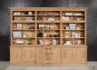 Bibliothque 2 corps 6 portes Alix, ralise en Chne Massif de style Directoire AVEC ECHELLE