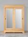 Armoire 2 portes Jean-Olivier ralise en Chne Massif de style Louis Philippe Portes coulissantes  Finition chne Bross