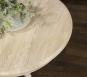 Table ronde Benoit de style Louis Philippe ralise en Chne massif diamtre 105 avec 2 allonges de 40 cm Finition Chne Bross Blanchi