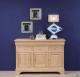 Buffet Hugo 3 portes 6 tiroirs, ralis en Chne Massif de style Louis Philippe Finition chne Bross Blanchi