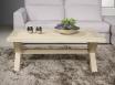 Table basse rectangulaire Jules réalisée en chêne de style Campagnard Finition Chêne Brossé 