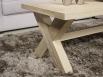 Table basse rectangulaire Jules réalisée en chêne de style Campagnard Finition Chêne Brossé 