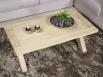 Table basse rectangulaire Jules réalisée en chêne de style Campagnard Finition Chêne Brossé 
