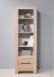 Bibliothque contemporaine Adriana ralise en chne 3 tagres et 1 porte dans le bas