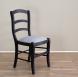 Chaise Jean-Lou en Chne massif de style Louis Philippe Finition chne bross Noir