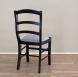 Chaise Jean-Lou en Chne massif de style Louis Philippe Finition chne bross Noir