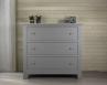 Commode 3 tiroirs Patrice, ralise en Chne Massif de stytle Campagnard FINITION BROSSE