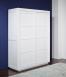 Armoire 2 portes coulissantes Julien, ralise en Chne de Ligne contemporaine Finition Chne Bross Ivoire