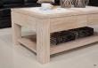 Table basse plateau cramique ralise en Chne Massif Ligne Contemporaine 