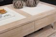 Table basse plateau cramique ralise en Chne Massif Ligne Contemporaine 