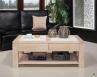 Table basse plateau cramique ralise en Chne Massif Ligne Contemporaine 