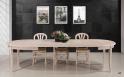 Table ronde Fabien ralise en Chne massif de style Louis Philippe Diamtre 120 cm + 2 allonges de 40 cm