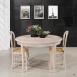 Table ronde Fabien ralise en Chne massif de style Louis Philippe Diamtre 120 cm + 2 allonges de 40 cm