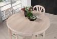 Table ronde Fabien ralise en Chne massif de style Louis Philippe Diamtre 120 cm + 2 allonges de 40 cm