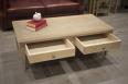 Table basse Pédro réalisée en Chêne de style Directoire Finition Chêne Brossé Blanchi