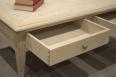 Table basse Pédro réalisée en Chêne de style Directoire Finition Chêne Brossé Blanchi