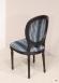 Chaise Simon ralise en Chne Massif de style Louis XVI Finition Bross Noir Us