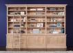 Bibliothque 2 corps 6 portes Alix, ralise en Chne Massif de style Directoire AVEC ECHELLE 