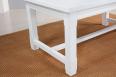 Table de ferme rectangulaire AXEL ralise en Chne massif 140x100 + 2 allonges de 40 cm Finition chne Bross IVOIRE