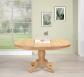 Table ronde pied central ralise en Chne Massif de style Louis Philippe DIAMETRE 120  Finition chne bross Naturel 
