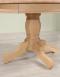 Table ronde pied central ralise en Chne Massif de style Louis Philippe DIAMETRE 120  Finition chne bross Naturel 