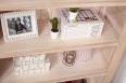Bibliothque Collection Nature ralise en chne massif 4 tagres Finition Chne Brosse