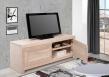 Meuble TV 2 portes Nahel, ralis en chne massif de style Contemporain 