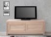 Meuble TV 2 portes Nahel, ralis en chne massif de style Contemporain 
