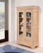Bibliothque 2 portes Louis ralise en Chne Massif de style Louis Philippe Finition Chne Bross Blanchi
