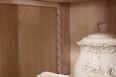Bibliothque 2 portes Louis ralise en Chne Massif de style Louis Philippe Finition Chne Bross Blanchi
