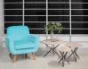 Ensemble de 3 petites tables basses en Chne et Fer SEULEMENT 1 DISPONIBLE (ce trio ne sera plus fabriqu)