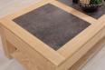 Table basse plateau cramique ralise en Chne Massif Ligne Contemporaine 