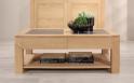 Table basse plateau cramique ralise en Chne Massif Ligne Contemporaine 