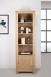 Bibliothque contemporaine Adriana ralise en chne 3 tagres et 1 porte dans le bas