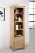 Bibliothque contemporaine Adriana ralise en chne 3 tagres et 1 porte dans le bas