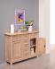 Petit buffet 2 portes 7 tiroirs Maxime ralis en Chne Massif de style Campagnard Finition Chne Naturel Bross Blanchi (photo)
