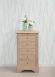 Chiffonnier 5 tiroirs ralis en chne massif de style Louis Philippe CHENE BROSSE BLANCHI