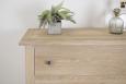 Commode 3 tiroirs Patrice, ralise en Chne Massif de Style Campagne SEULEMENT 1 DISPONIBLE DANS UNE FINITION CHENE BROSSE BLANCHI