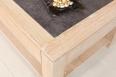Table basse plateau cramique ralise en Chne Massif Ligne Contemporaine