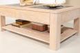 Table basse plateau cramique ralise en Chne Massif Ligne Contemporaine