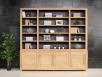 Bibliothque 2 corps Jules ralise en Chne de style contemporain