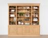 Bibliothque 2 corps Matthieu , ralise en Chne de style Louis Philippe LONGUEUR 240 cm Finition chne bross naturel