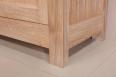 Buffet 3 portes 4 tiroirs ralis en Chne Massif de style Campagnard Finition Chne Bross Blanchi