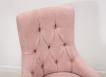 Chaise de sjour Capitonne, 4 pieds en Chne Massif Tissu rose 
