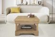 Table basse carre Bruno en Chne de style Louis Philippe Tiroir de chaque ct 80x80 SEULEMENT 1 DISPONIBLE
