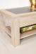 Table basse plateau cramique ralise en Chne Massif Ligne Contemporaine